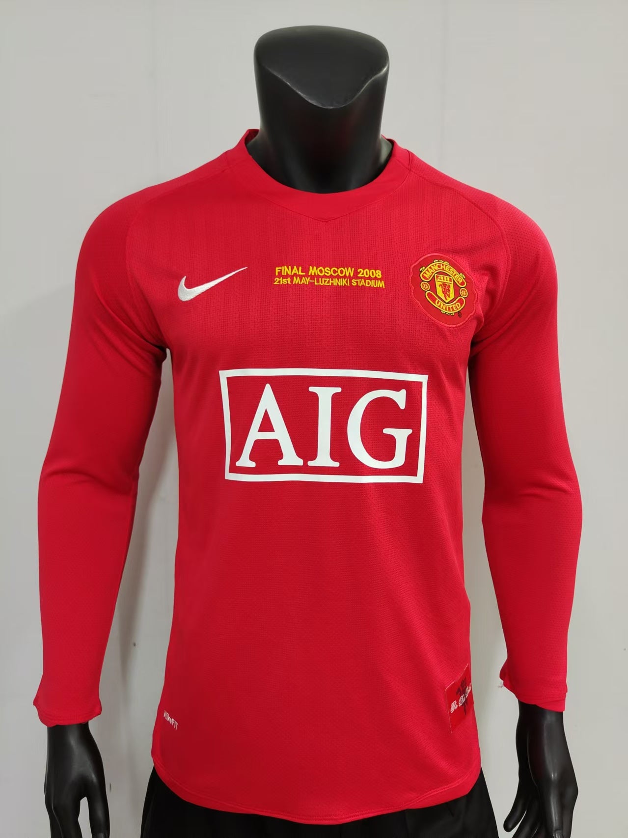 MANCHESTER UNITED RETRO HEIMTRIKOT 07-08 LANGE ÄRMEL